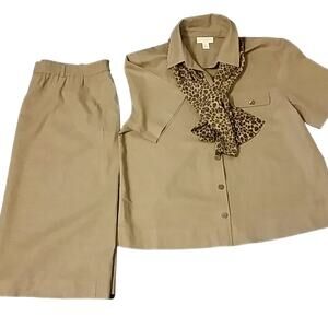 Appleseeds Linen Blouse and Skirt. 14P  16P.